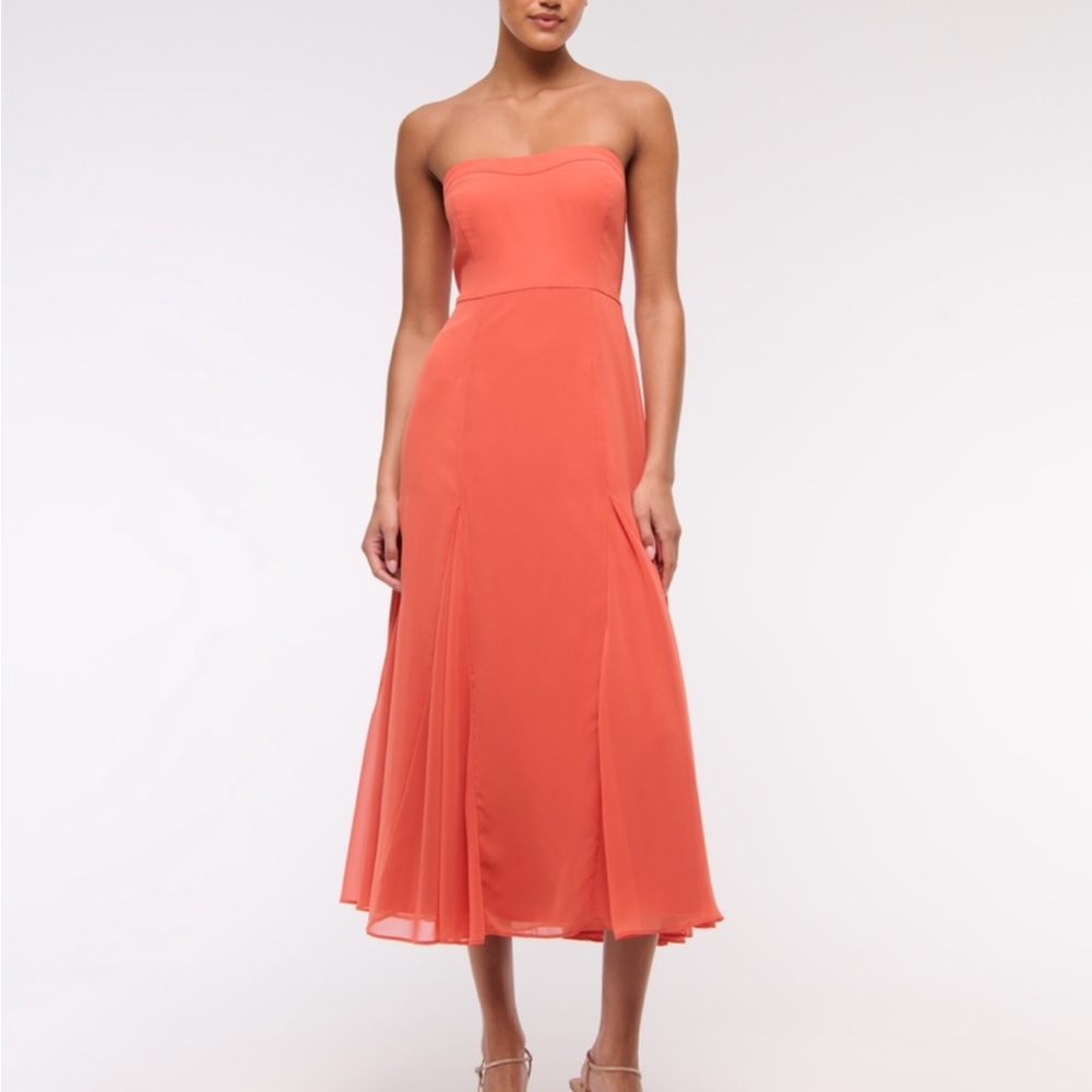 Abercrombie & Fitch Strapless Coral Dress